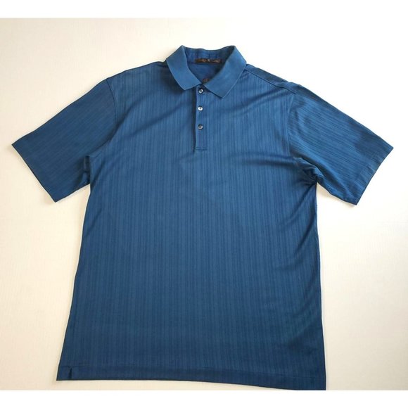 Mens Nike Tiger Woods Short Sleeve Golf Polo Shirt Striped Size Small 1309 - Picture 2 of 8